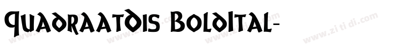 QuadraatDis BoldItal字体转换